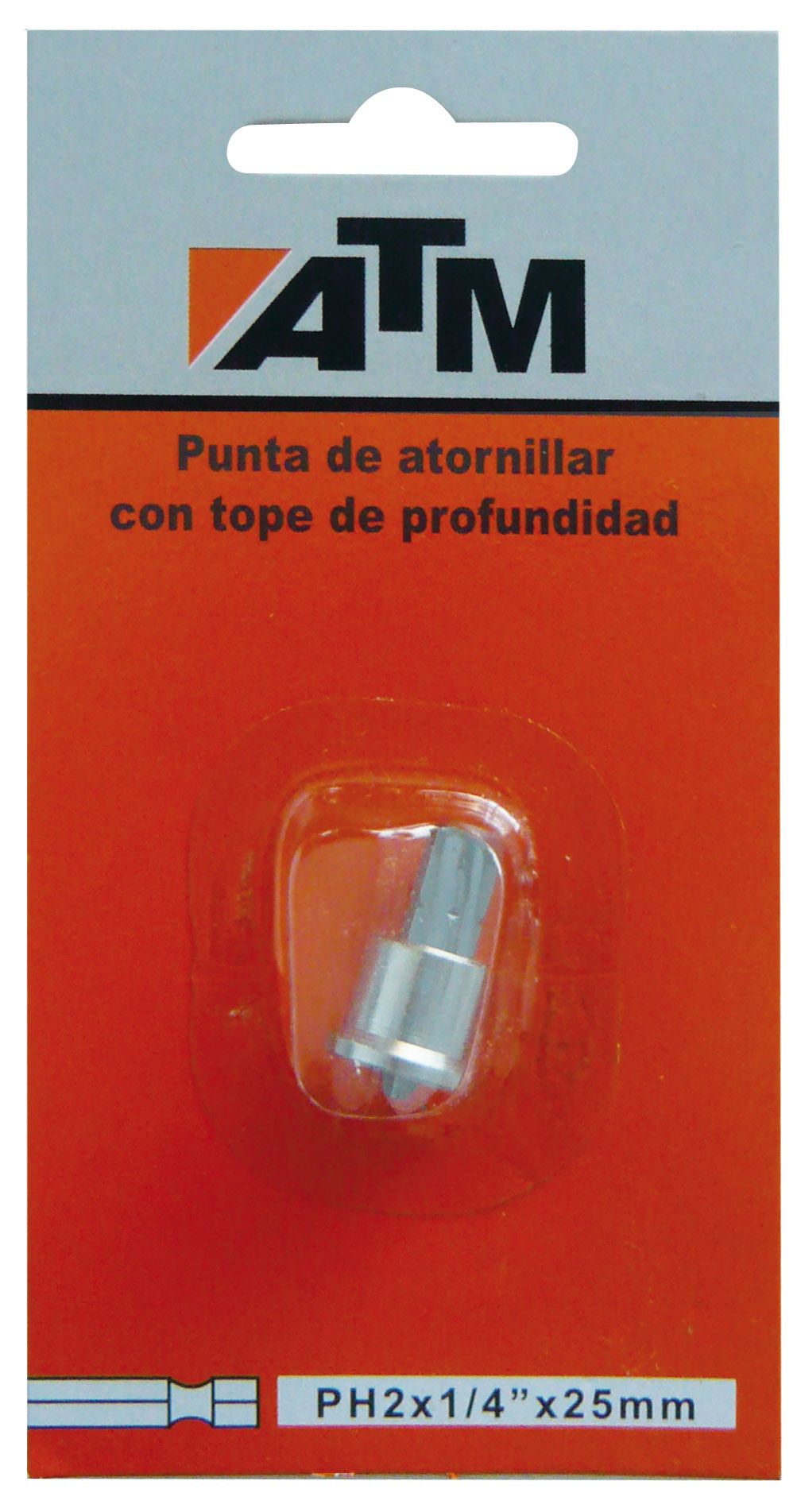 Puntas de atornillar con tope de profundidad en blister (PH2x1/4"; Largo 50 mm)