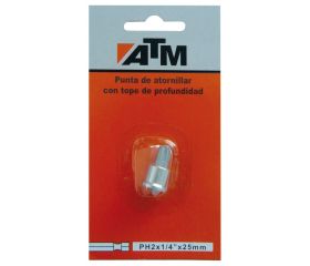 Puntas de atornillar con tope de profundidad en blister individual (PH2x1/4"; Largo 25 mm)