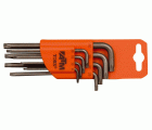 Juego de 8 llaves Torx acodadas largas