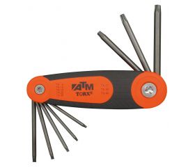 Juego de 8 llaves Torx en soporte tipo navaja (T9-T40)