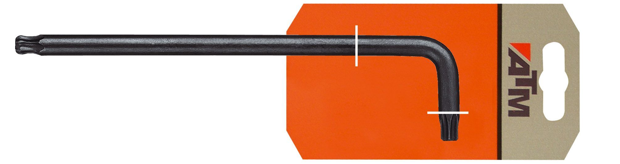 Llave Torx Allen bola seguridad larga en blister T20 x 98 mm