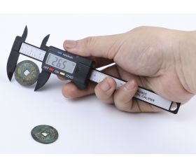 Calibre pie de rey digital de fibra de carbono