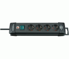 Base múltiple Premium-Line negra con varias posibilidad de instalación y fijación (4 tomas)