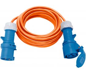 Alargador eléctrico IP44 H07RN-F 3G con clavijas y conectores CEE 230V/16A para uso industrial, marítimo y camping