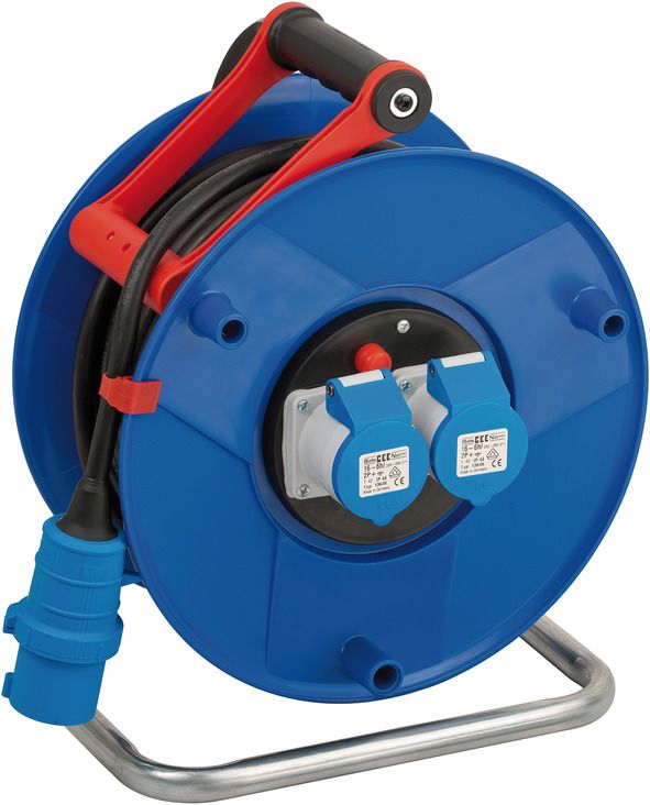 Enrollacables Garant® IP44 H07RN-F3G2,5 con tomas CEE y cable de 25 m