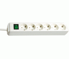 Base de tomas múltiples Eco-Line blanca con interruptor