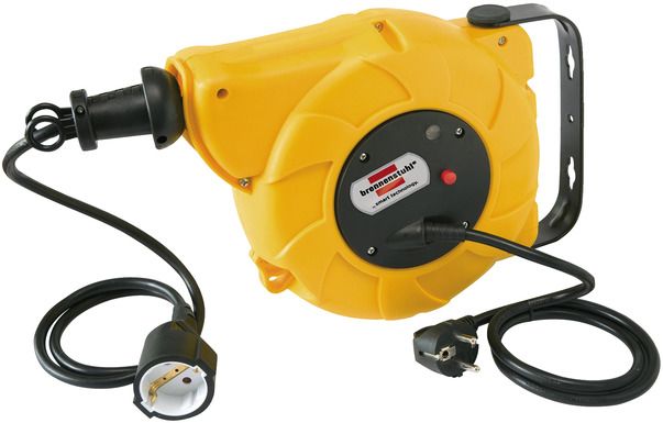 Enrollacables de carrete automático IP20 H05VV-F3G1,5 con cable de 9+2 m
