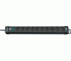 Base múltiple Premium-Line negra con varias posibilidad de instalación y fijación (10 tomas)