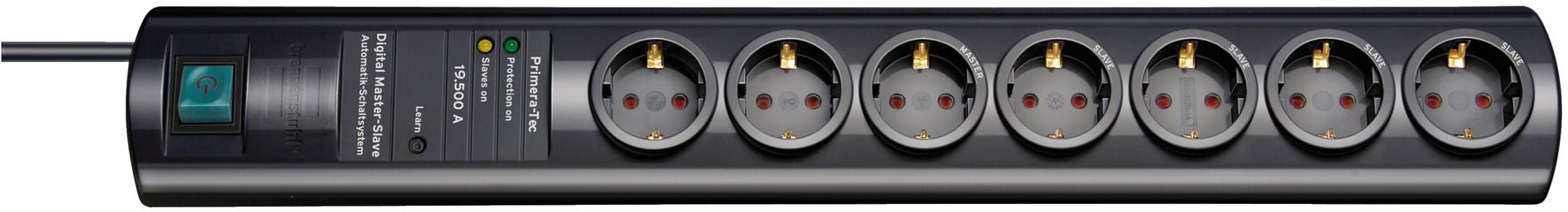 Base múltiple con protección contra sobretensión y función digital master-slave Primera-Tec