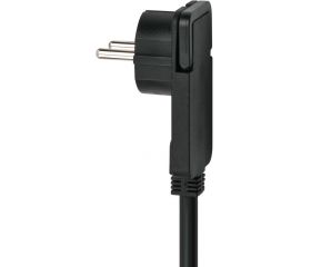 Base de tomas múltiples Comfort-Line Plus negra con clavija plana