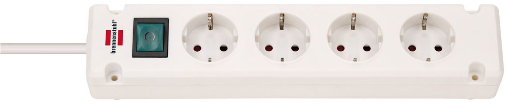 Base múltiple Bremounta blanca apta para montaje fijo (4 tomas)