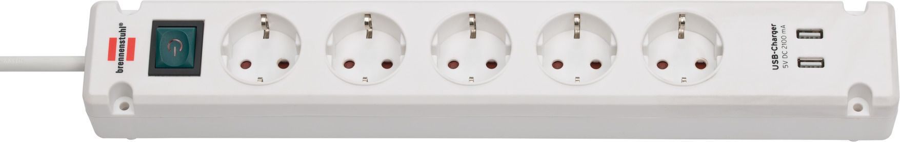 Base múltiple Bremounta con puertos USB apta para montaje fijo (color blanco)