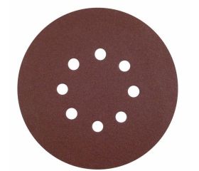 Caja de 50 discos de 115 mm de papel autoadhrente AO (8 agujeros; grano 120)