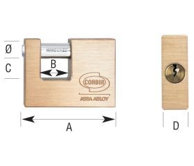 Candado rectangular bayoneta - Llaves iguales