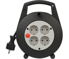 Enrollacables Vario-Line 4 tomas IP20 H05VV-F 3G1,5 para uso doméstico
