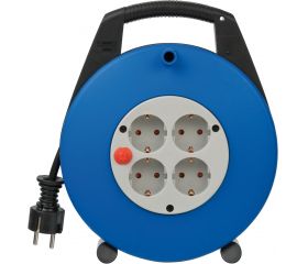 Enrollacables Vario-Line 4 tomas IP20 H05VV-F 3G1,5 para uso doméstico