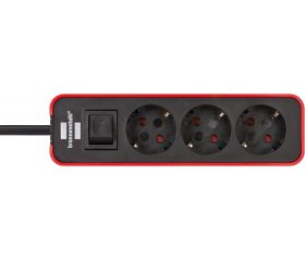 Base de tomas múltiples Ecolor roja/ negra con diseño compacto