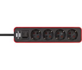 Base de tomas múltiples Ecolor roja/ negra con diseño compacto