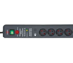 Base de tomas múltiples con protección contra subidas de tensión Secure-Tec y señal acústica