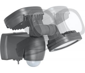 Foco LED de pared doble a batería LUFOS con detector de movimiento y protección IP44