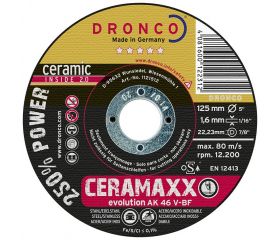 Disco de corte ultra rápido CeraMaxx de 115 x 1,6 mm