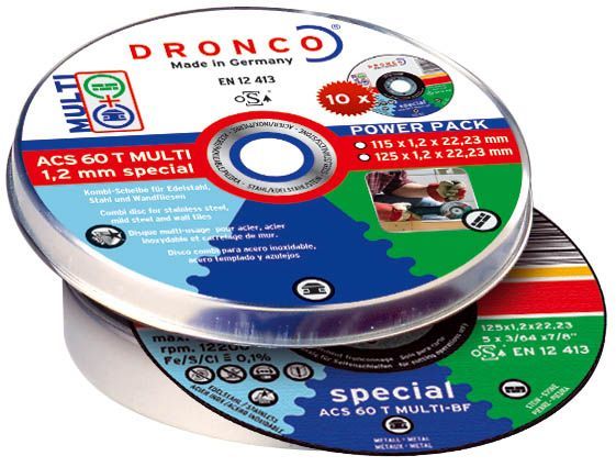 Lata de 10 discos de corte metal 115 x 1,2 mm ACS 60 T Multi Special