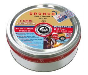 Lata sellada de 25 discos de corte metal 125 x 1,0 mm AS 60 V Evolution Lifetime Plus