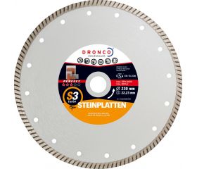 Disco de diamante Perfect S3 Turbo Placas de piedra (Antes TURBOF) Ø 230 mm