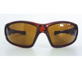 EAGLE Gafas de seguridad polarizadas marrones con montura marrón