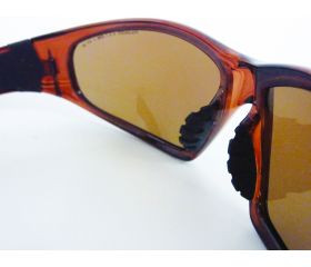EAGLE Gafas de seguridad polarizadas marrones con montura marrón