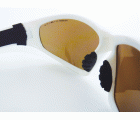 Gafas de seguridad polarizadas marrones con montura blanca EAGLE