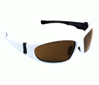 Gafas de seguridad polarizadas marrones con montura blanca EAGLE