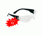Gafas de seguridad lente transparente clase óptica 1 EN 166 pack 12 unidades