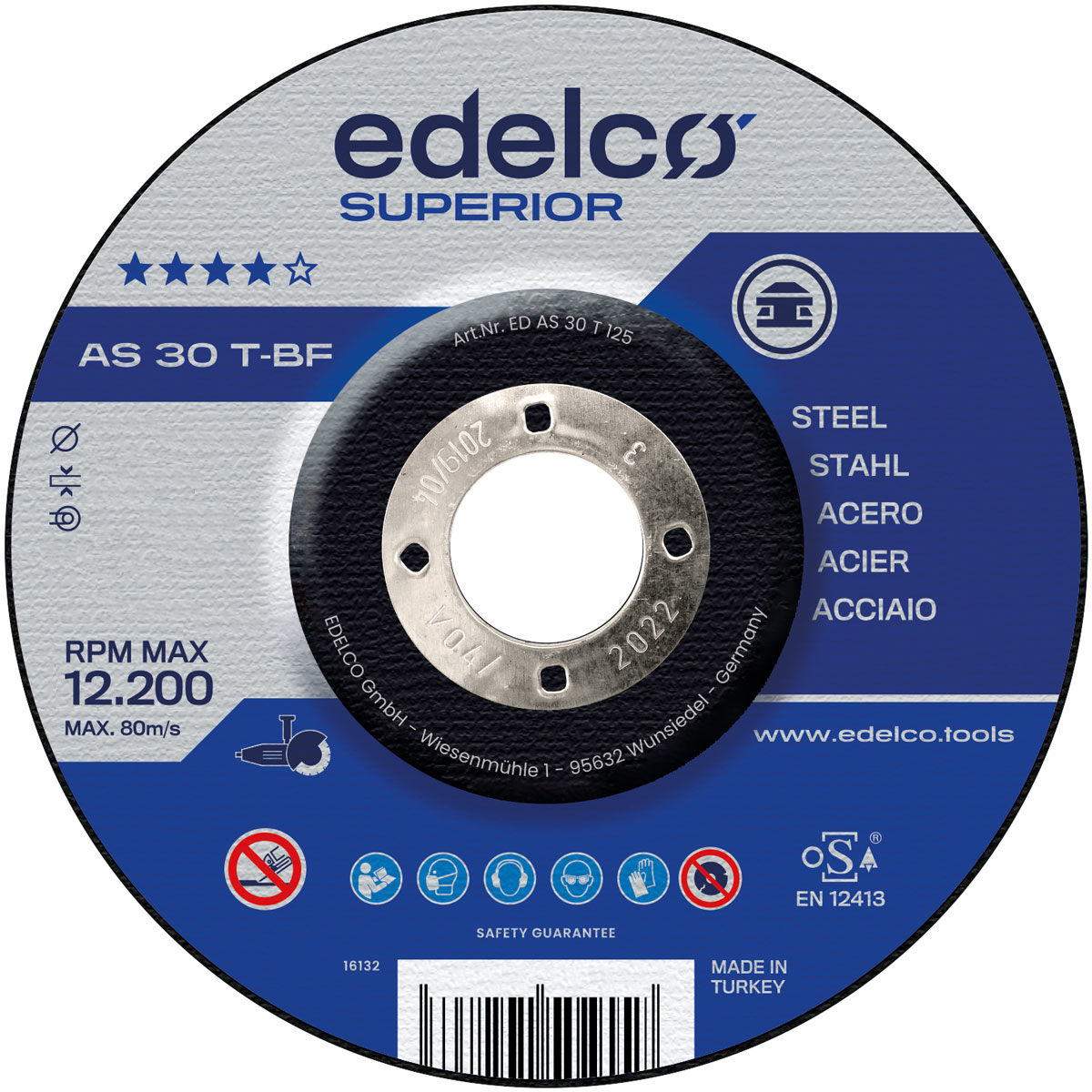 Disco de corte metal AS 30 T (115 mm)