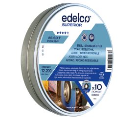 Lata Power-Pack con 10 discos de corte metal AS 60 T INOX (115 mm)