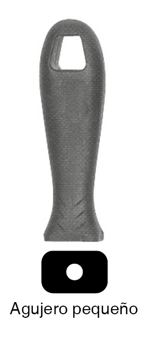 Mango de lima de plástico negro grande con agujero de 6 mm