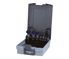 Juego de avellanadores HSS-TiN negro DIN 335 C 90° U-Flute serie 267 Evomaxx