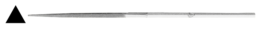 Lima de aguja triangular basta