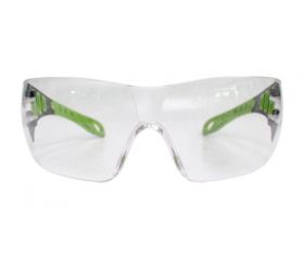 Gafas de seguridad transparentes con patillas verdes EVO