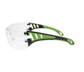 Gafas de seguridad transparentes con patillas verdes EVO