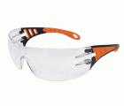 Gafas de seguridad transparentes con patillas naranjas EVO