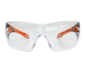 Gafas de seguridad transparentes con patillas naranjas EVO