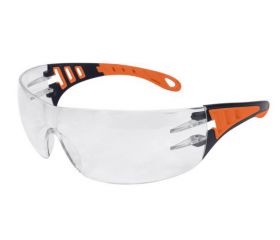 Gafas de seguridad transparentes con patillas naranjas EVO