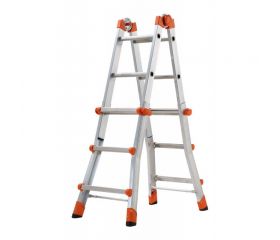 Escalera telescópica multifunción de aluminio PEPPina EN131 (3+3 peldaños)