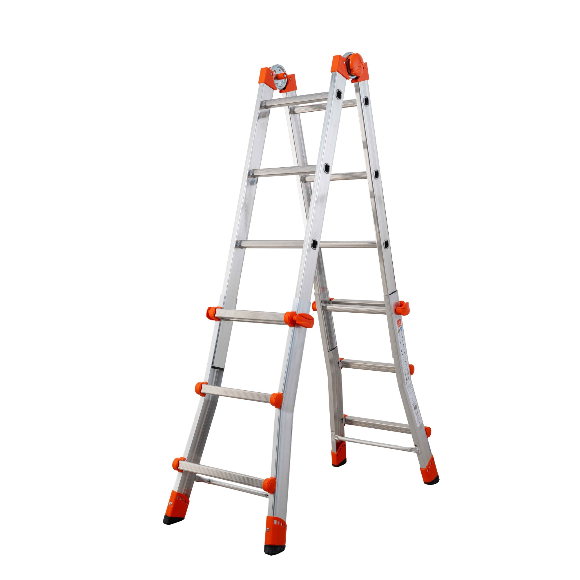 Escalera telescópica multifunción de aluminio PEPPina EN131 (3+4 peldaños)