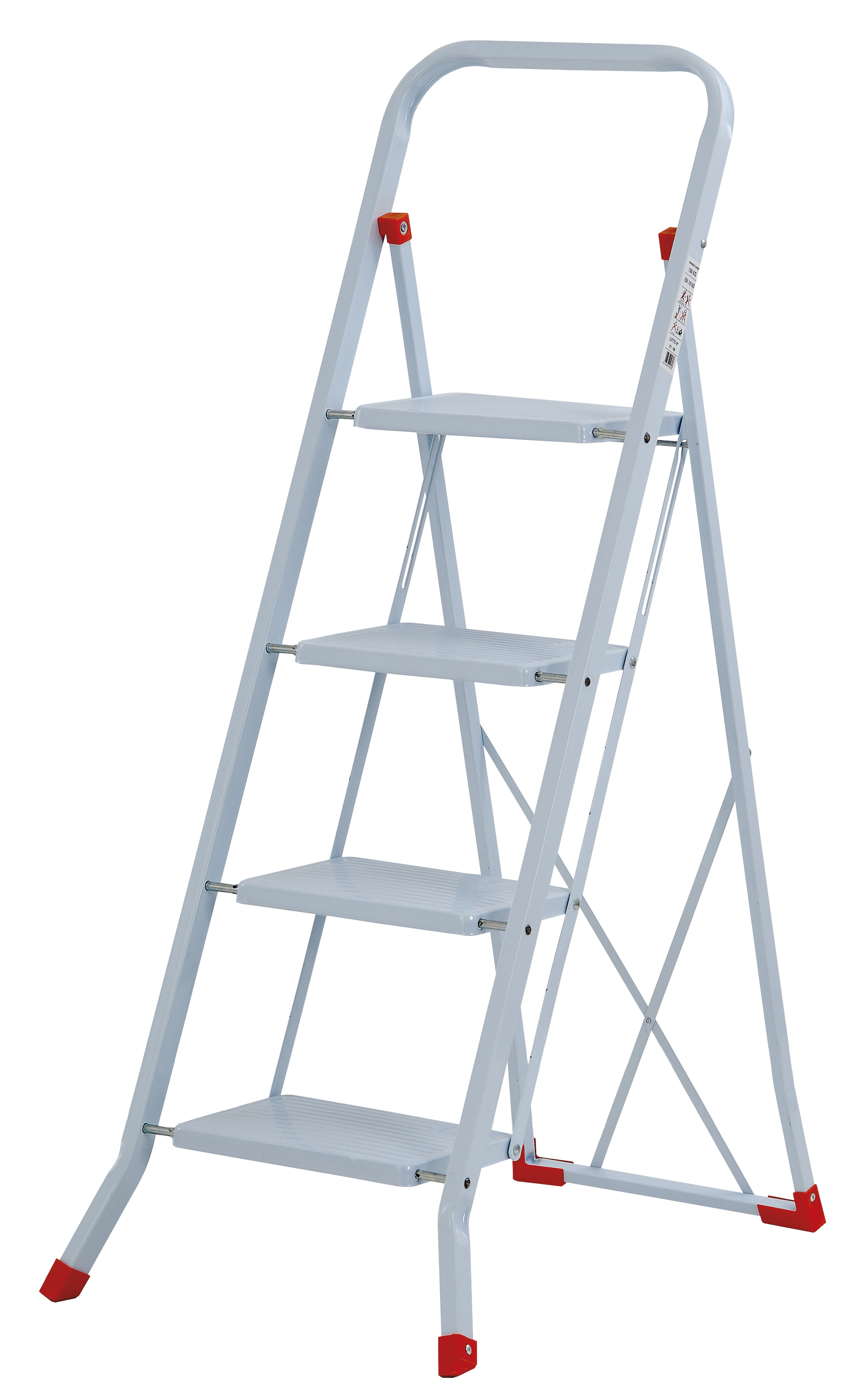 Mini escalera básica de acero Sempreutile (4 peldaños)