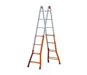 Escalera telescópica multifunción de acero PEPPina de 125 kg (4+5 peldaños)