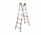 Escalera telescópica multiposición de aluminio PEPPina de 125 kg (3+4 peldaños)