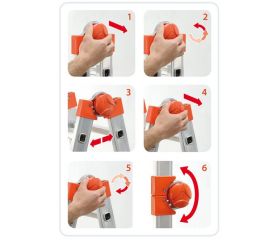 Escalera multifunción telescópica de aluminio PEPPina ALU150