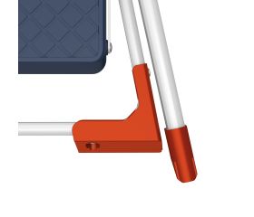 Taburete plegable acero EN 14183 Minisgà con peldaños de plástico